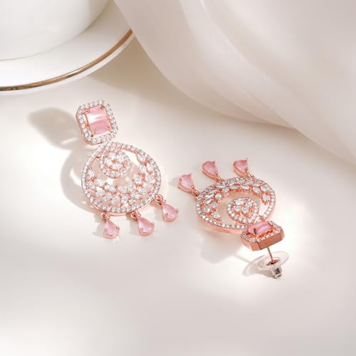 Image of Rubans Chandelier Earrings Traditional Festive Jewellery Gift for Women & Girls
