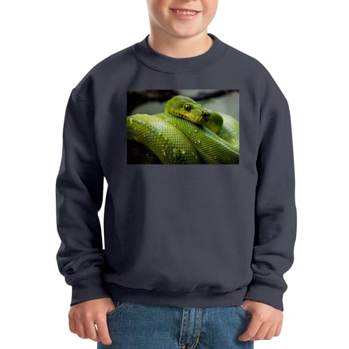 Sweat python vert enfant fini les pulls tristes avec ce serpent - 2