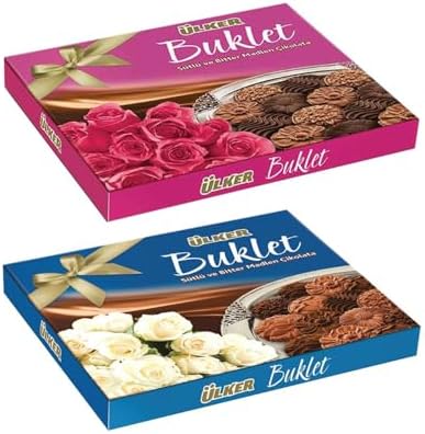 Ülker Buklet Madlen Çikolata 208 gr Mavi ve Pembe 2 li Set - Görsel 1