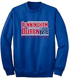 Mountee Apparel Cade Cunningham Jalen Duren 2026 Detroit Crew Neck Sweatshirt ADULT MEDIUM Blue