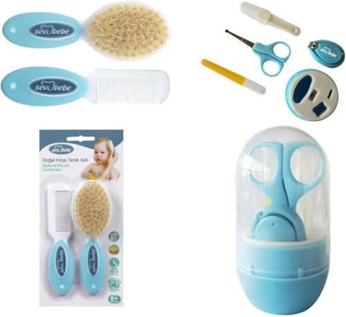 Naturel Fırça, Tarak ve Bebek Tırnak Bakım Seti