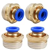 4 Stück 8mm 1/2′′ PT Außengewinde gerade Push to Connect Fittings, raccord à vis enfichabl...