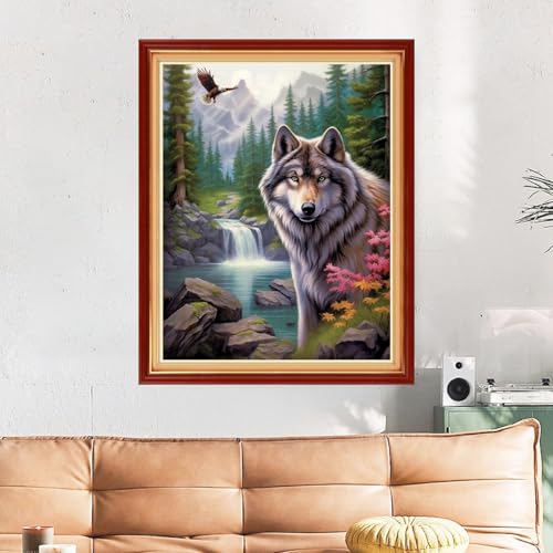 Image of Funart Stamped Cross Stitch Kits for Beginners Full Range of Cross Stitching Preprinted Embroidery Kits for Adults, 11CT Embroidery Pattern Needlepoint Kits- (ArtColors04)