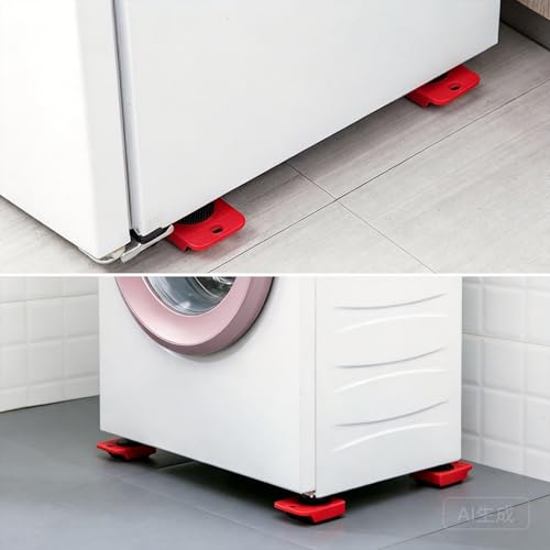 Herramientas para mover muebles y electrodomésticos: kit de palanca resistente con ruedas 6