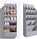FIXED UP FINDS for Organizador Zapatos puerta 1 pieza 15 bolsillos colgante gris armario colgador