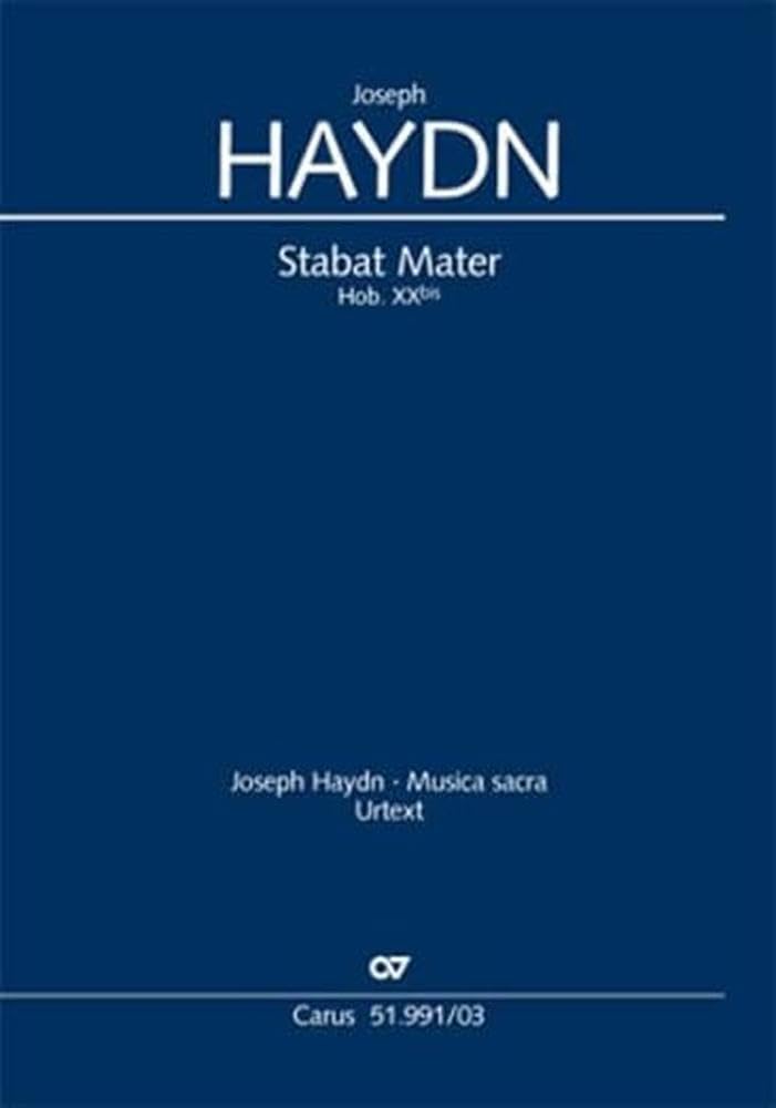 Stabat Mater Hob. XXbis Haydn partition piano-chant de 1767