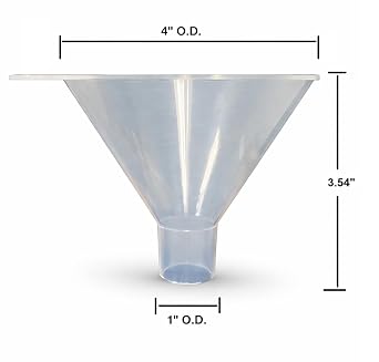 4 Polypropylene Funnel with Wide Spout, Powder Funnel (8)