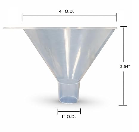 4 Polypropylene Funnel with Wide Spout, Powder Funnel (8)