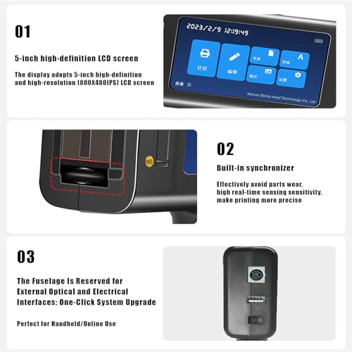 Impressora Jato De Tinta Inteligente De Secagem Rápida, Impressora Jato De Tinta Portátil, Altura De