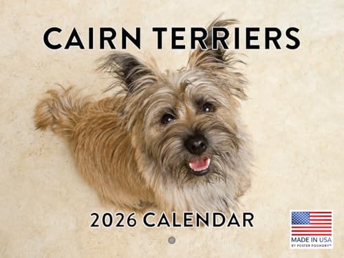 Cairn Terrier Calendar 2026 Wall 12 Month Monthly Cairn Terriers Gifts For Cairn Terrier Lovers Women Men Mom Dad | American Made In The USA