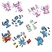 Stitch Surprise 6 Pack Mini Figure Erasers - Get 6 Real, Flexible Erasers to Assemble, Use and Collect, Great for Back to School, Blind Bag Inspired Kids Toy