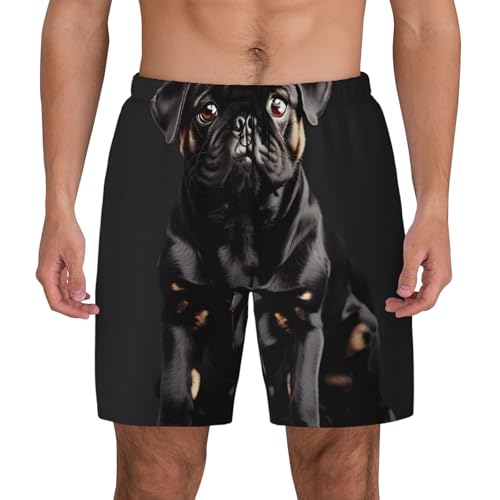 Short de bain noir carlin pour homme taille standard respirant