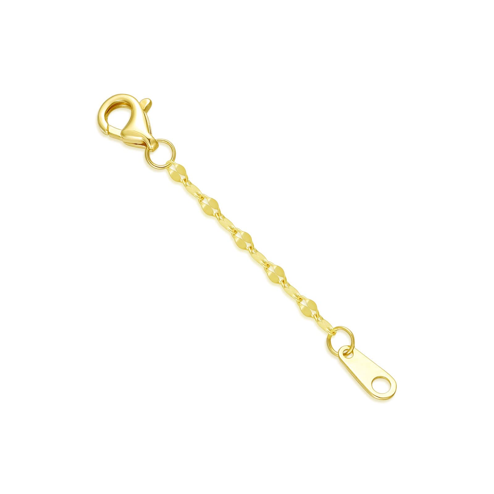 10k 14k Real Gold 1"/1.5"/2"/2.5"/3"/4"/5" Necklace Extender, Necklace Bracelet Extender Chain, Durable Gold Extender Chain, Adjustable Extension Chain for Necklace Bracelet Anklet
