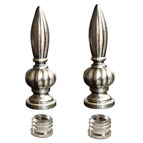 Invesch 2-Pack Bronze Cap Knob Lamp Shade Finial #TOP12