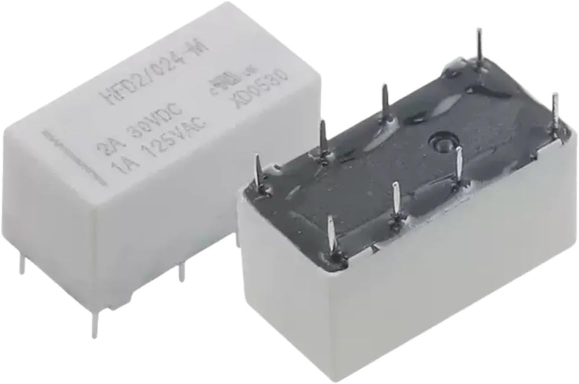 10PCS HFD2-024-M 8PIN RELAY 1A 125VAC LLBOGRGGN