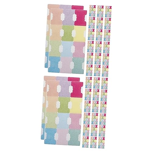 Generic 40枚 カラータブステッカー 索引ラベル ? 再配置可能 ページマーカー 書き込み可 複合素材 本やノートに便利