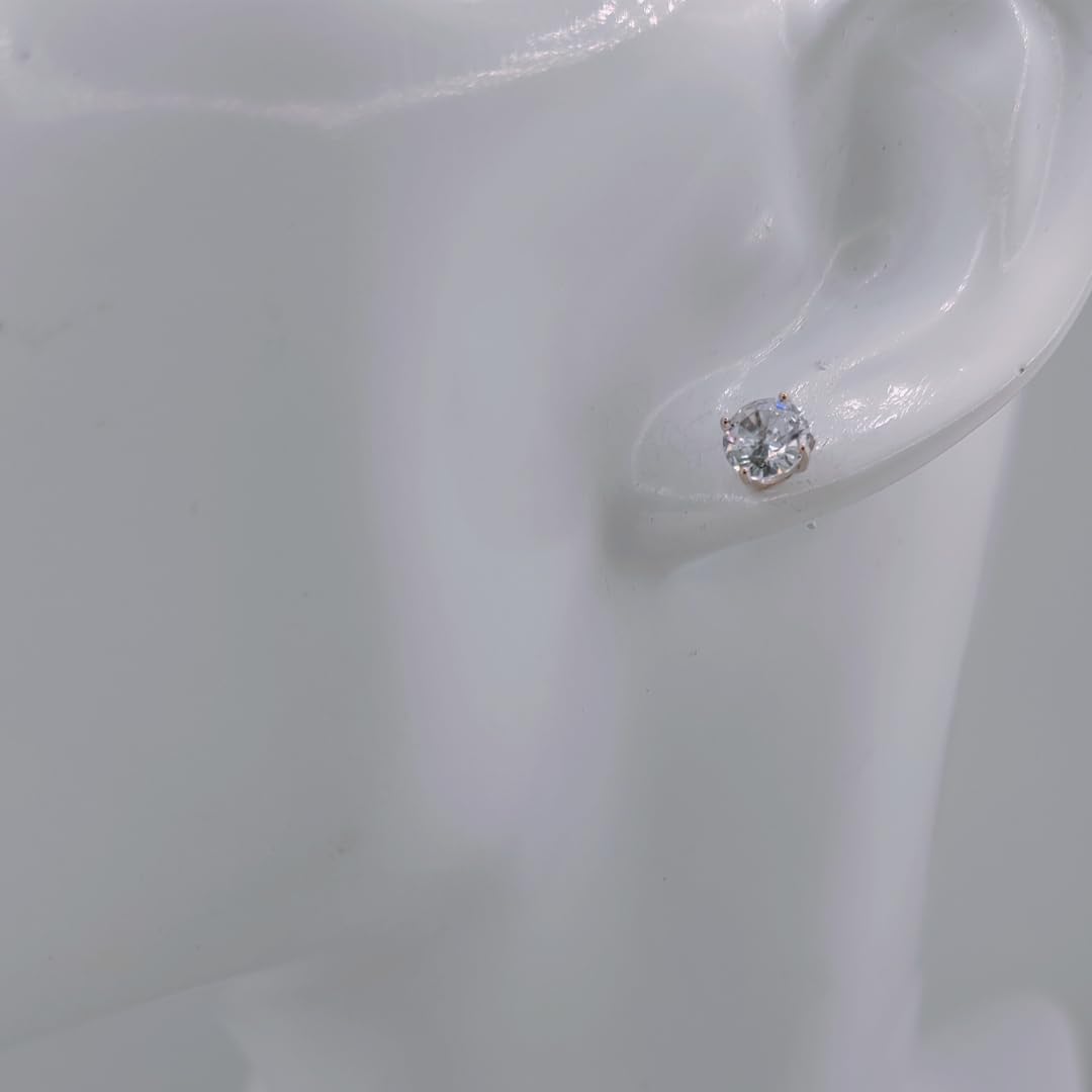 Completo ciondolo punto luce argento 925 rodiato catenina veneziana 42 cm orecchini punto luce con Zirconi Bianchi 6mm Taglio Diamante gioiello elegante donna ragazza