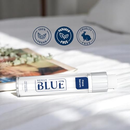 Renue By Science Renue Blue Methylene Blue Face Serum - Liposomal NAD+ Complex and Nutrients for Skin Rejuvenation, Deep Hydration, and Anti-Aging Support