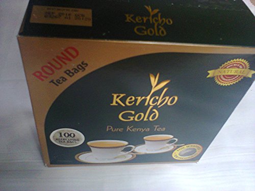 Kenya Tea-Kericho Gold Natural Round Tea Bags-100 Round Tea Bags(Foil Wrapped) #TOP6