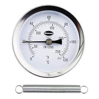 Brannan Termometro per tubi con clip - Termometro di bilanciamento del radiatore per tubi di acqua calda e radiatori