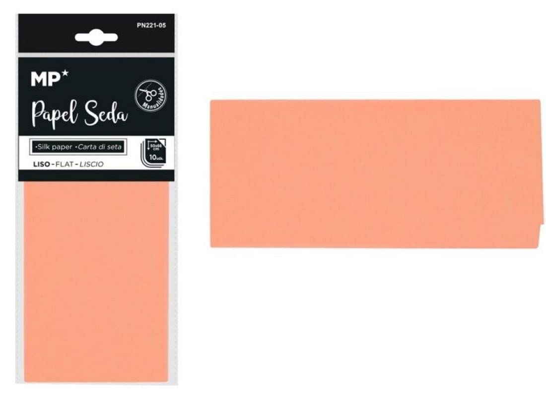 MP PN221-05 - Pack de 10 hojas de papel seda, 50 x 66 cm, color salmon