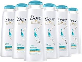 Dove Nutritive Solutions Daily Moisture 2 in 1 shampoo and conditioner that leaves hair silky smooth Shampoo + Conditioner for dry, damaged hair 400 ml pack of 6