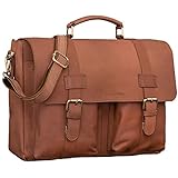 sattel zeus Viele Vorteile, viel Stil, viel Platz: echtes Vintage Leder, klassische Form, ideal für Trolleys und ein abgetrenntes Laptopfach | Deswegen ideal als große Leder Businesstasche braun, Arbeitstasche, Bürotasche XL Leder, Vintage Leder Aktentasche oder auch als Lehrertasche / Schultasche