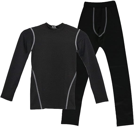 YUSHOW Boys Compression Sets Base Layer Long Sleeve Compression Shirts and Pant Moisture Wicking Quick Dry Athletic Sports3