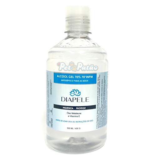 ALCOOL EM GEL 70% 500ML 430G ANTISSEPTICO PARA MÃOS - UN