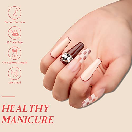 Gopas Nude Gel Nail Polish Set-6 Colors 10Ml, Gel Nail Polish, Brown Nude Neutral Skin Tones Gel Nail Polish Nail Diy Salon Home Holiday Gifts For Women #TOP5