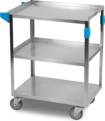 Carlisle Foodservice Products Uc5031524 3 Shelf Stainless Steel Utility / Service Cart, 500 Pound Capacity, Small #TOP5