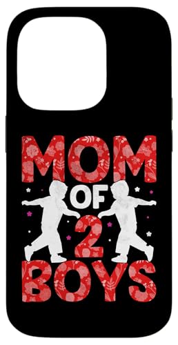 Mom Of 2 Boys Mother's Day Women Mom Of Two Boys �X�}�z�P�[�X iPhone 14 Pro �p