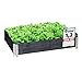 Garronda naturbelassene Hochbeete für Garten Palettenrahmen 120x80x20 cm Hochbeet Holz 1 Stück steckbar stapelbar faltbar für Pflanzen Blumen Kräuter Obst und Gemüse Anthrazit GD-0075