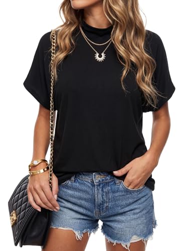 Black Asymmetric Neckline Blouse