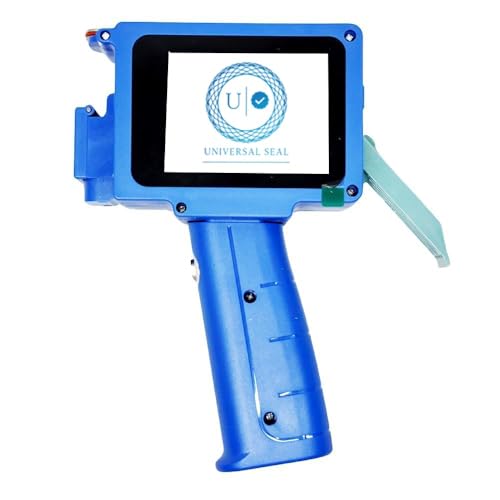 Image of Mini Handheld Thermal Inkjet Printer | Portable Batch Coding & Date Printing Machine with Touch Screen | Black Solvent Ink Cartridge for Packaging & Industrial Use