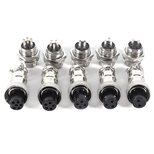 Conector de enchufe de aviación GX12 5Pin Kit 10 unidades miniatura 6