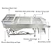 TECHTONGDA Straight Vibrating Sieve Screen Shaker Electric Linear Sifter Machine Stainless Steel One Layer One Motor 11.8 * 29.5inch Screen Size with 2 * 20mm Long Strip Hole Mesh 110V