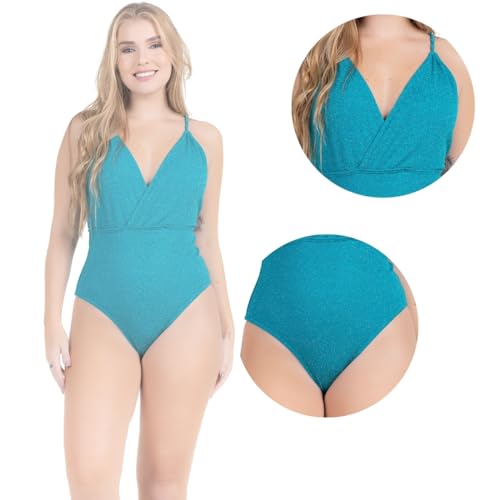 Maiô Body Moda Praia Feminino Textura de Brilho com Bojo Amarração nas Costas Frente Única Forrado A