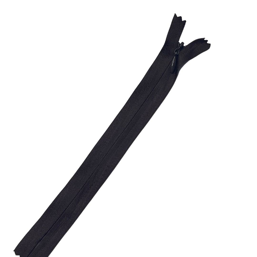 Plush Addict 9" Invisible Zip - Dark Brown 23cm Concealed Zip For Dressmaking and Skirts - Closed Ended Zipper
