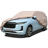 Car Cover Water Resistant All Weather - Coverado Ultra-Protection 6 Layer Car Cover with Locking Cab