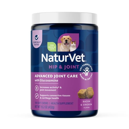 NaturVet ArthriSoothe-Gold – Stufe 3 Advanced Joint Care | Klinisch getestet zur Unterstützung von Bindegewebe, Knorpel Gesundheit & Gelenkbewegung | angereichert mit Glucosamin, MSM, Chondroitin &