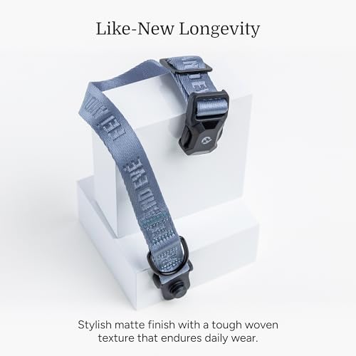 Fei & Eve MagEase Dog Collar - Patented Magnetic Buckles | Fur-Safe | Premium 210D Nylon | 450LB Escape-Proof | Adjustable Fit | Medium (Dusk Blue) by Fei and Eve - Image 5