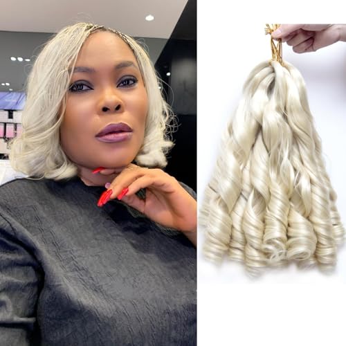 French Curl Braiding Hair 12Inch 8Packs French Curl Crochet Braids