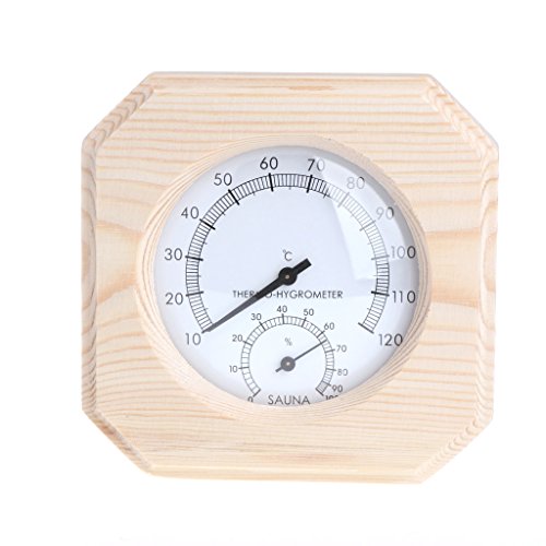Preisvergleich Produktbild Bogji Sauna Room Wood Thermometer Hygrometer Hygrothermograph Temperature Instrument