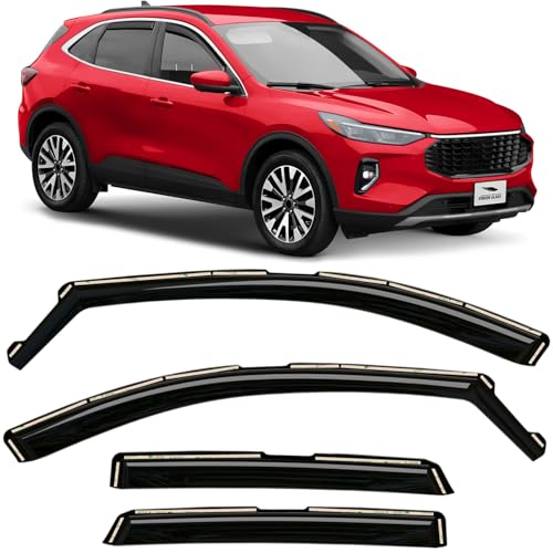 Voron Glass in-Channel Extra Durable Rain Guards for Ford Escape 2020-2026, Window Deflectors, Vent Window Visors, 4 Pieces - 200356 by Voron Glass - Used condition - CA$52.25