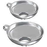 Wide Mouth Stainless Steel Canning Funnel - for Wide and Regular Mason Jars, Food Grade Funnel Canni