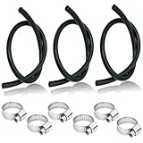 27232 11/32 Inch x 36 Inch (85 PSI) Brake Booster Vacuum Hose， 3-piece set, includes 6 stainless steel clamps, Brake Booster Hose for Passenger Cars and Light Trucks, Auto Vacuum Hose