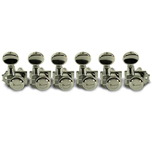Kluson Revolution 6L H-Mount Tuners, Staggered Posts, Chrome - #Krhl-6Bx-C #TOP9