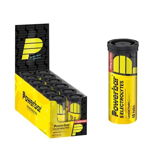 PowerBar 5 Electrolytes Lemon Tonic 12x10Tabs - Pastillas Efervescentes con 5 Electrolitos + 75 mg Cafeína