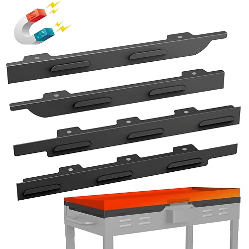 Upgraded Wind Guard for Blackstone Griddle 36 Inch Griddle Lid Accessories 5015 Magnetic Stainless Carbon Steel Tool Holder Screen Protect Flame Hold Heat Fit Hood